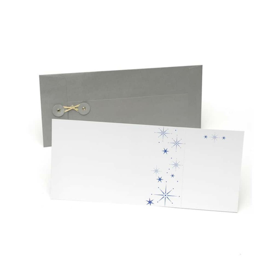 Greeting Cards * | Cheapest George Stanley Blue Snowflake Cards & Envelopes