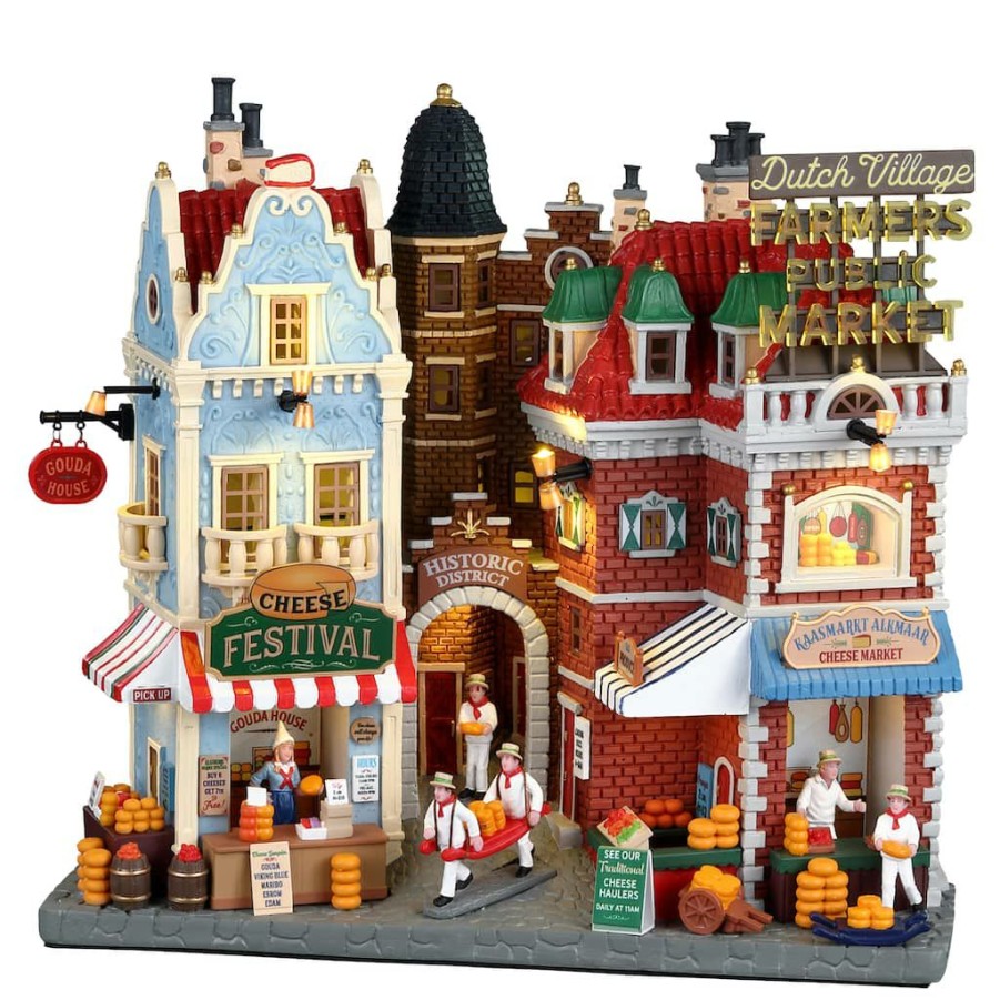 Lemax Christmas Village * | Hot Sale Lemax Caddington Village Dutch Cheese Festival And Farmers Market