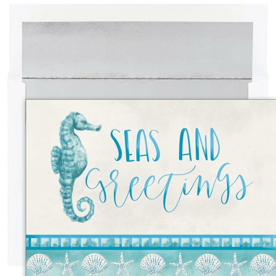 Greeting Cards * | Best Pirce Jam Paper Seas & Greetings Christmas Cards & Envelopes, 18Ct.