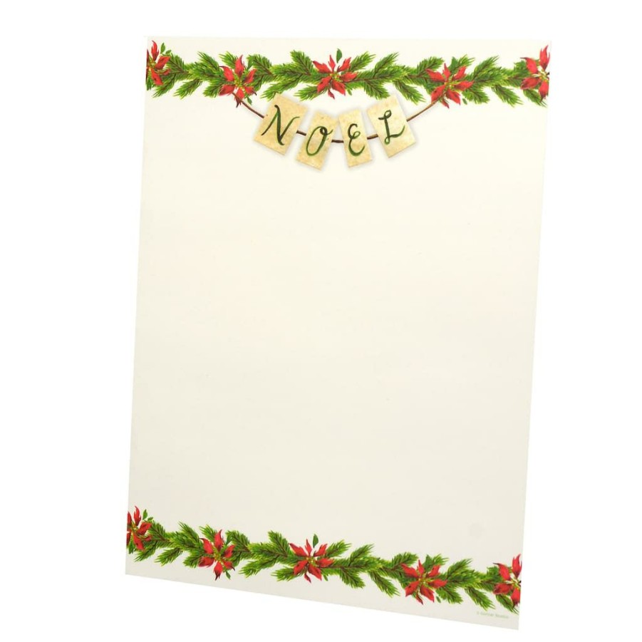 Stationery * | Promo Gartner Studios Garland Noel Stationery Paper, 8.5 X 11