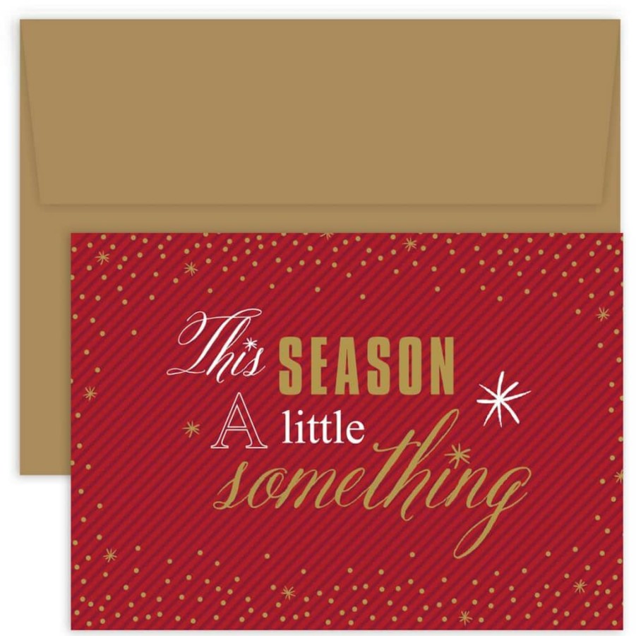 Greeting Cards * | Buy Jam Paper This Season A Little Something Christmas Cards & Envelopes Set