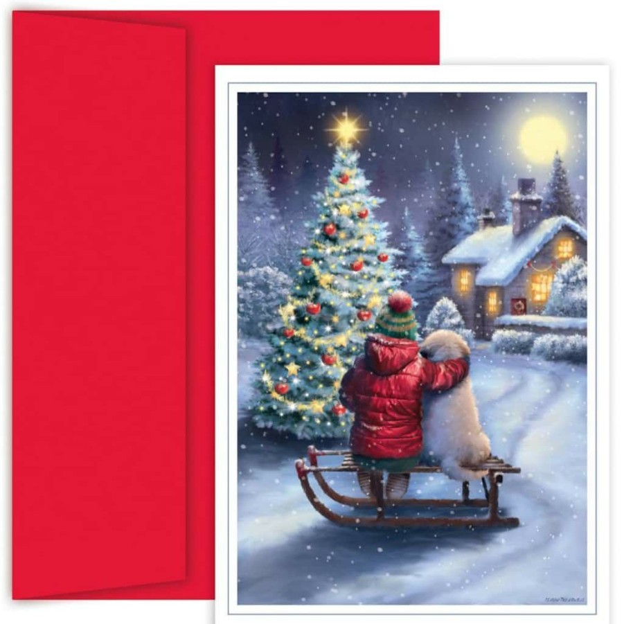 Greeting Cards * | Discount Jam Paper Best Friends Christmas Card Set