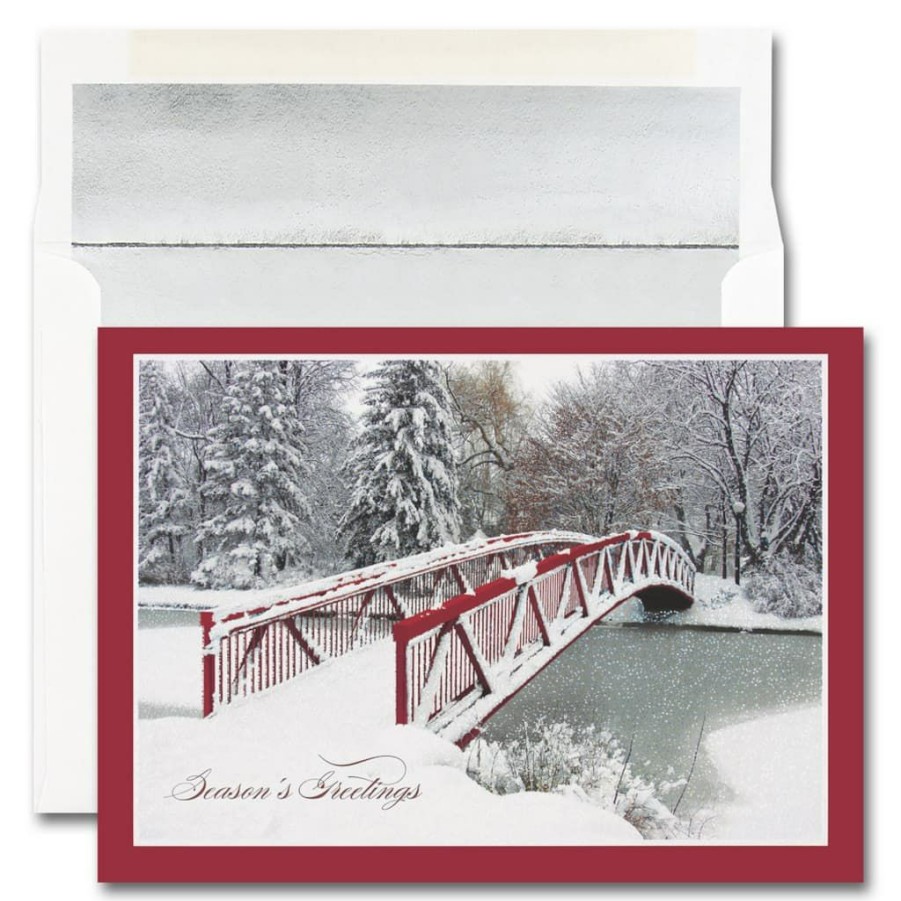 Greeting Cards * | Brand New Jam Paper 5 X 7 Red Bridge Blank Cards & Matching Envelopes Set, 25Ct.