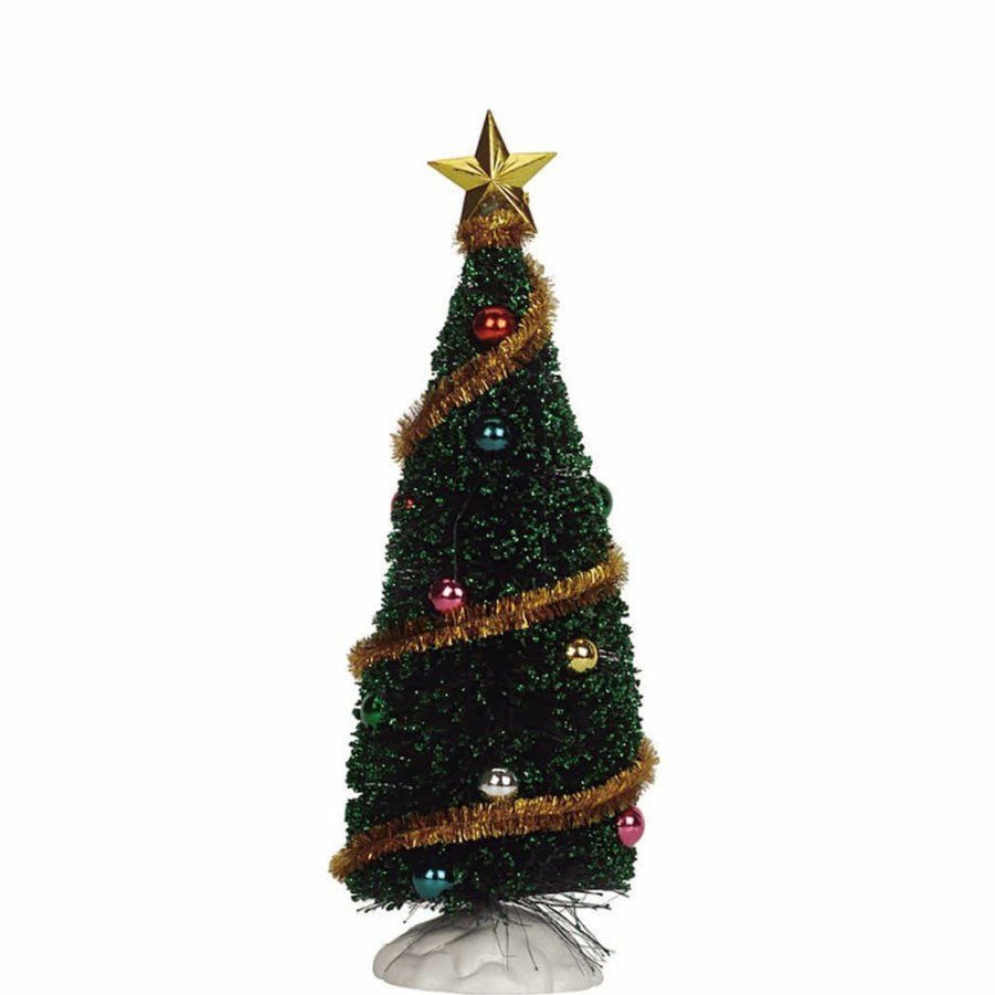 Lemax Christmas Village * | Wholesale Lemax Medium Sparkly Green Christmas Tree