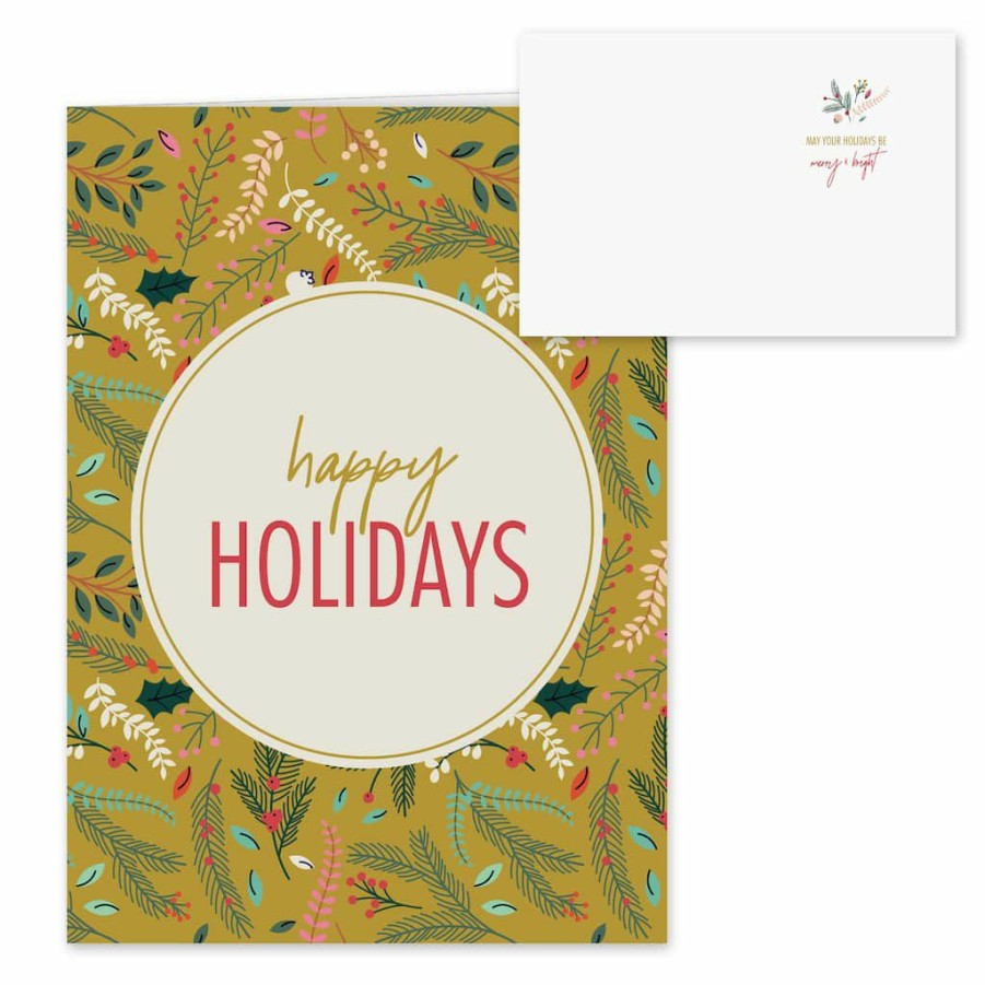 Greeting Cards * | Discount Hortense B. Hewitt Co. Holiday Greenery Holiday Cards