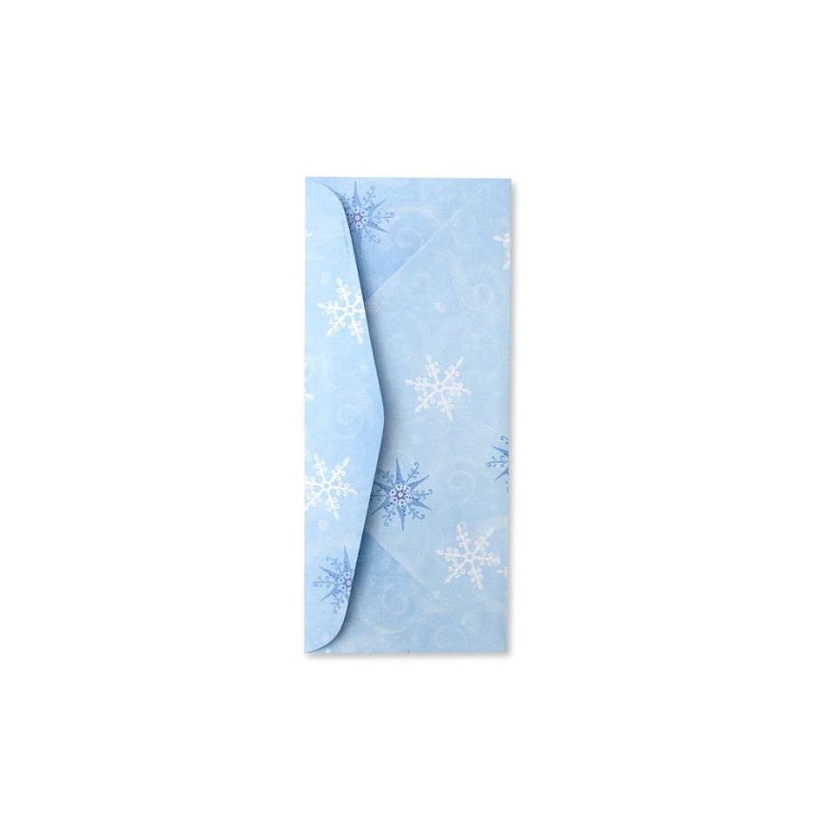 Envelopes * | Budget Gartner Studios Blue Snowflakes Envelopes, 4.12 X 9.5