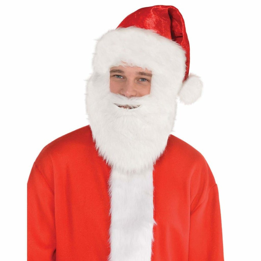 Adult Costume Accessories * | Best Pirce Christmas Santa Hat And Beard Set By Amscan