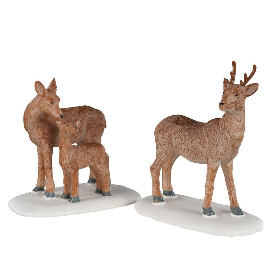 Lemax Christmas Village * | Wholesale Lemax Vail Village Deer Family Set