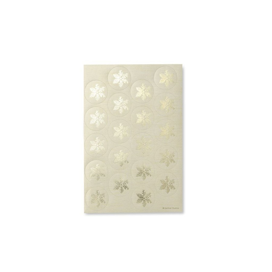 Envelope Seals * | Wholesale Gartner Studios Ivory & Gold Snowflake Envelope Seals