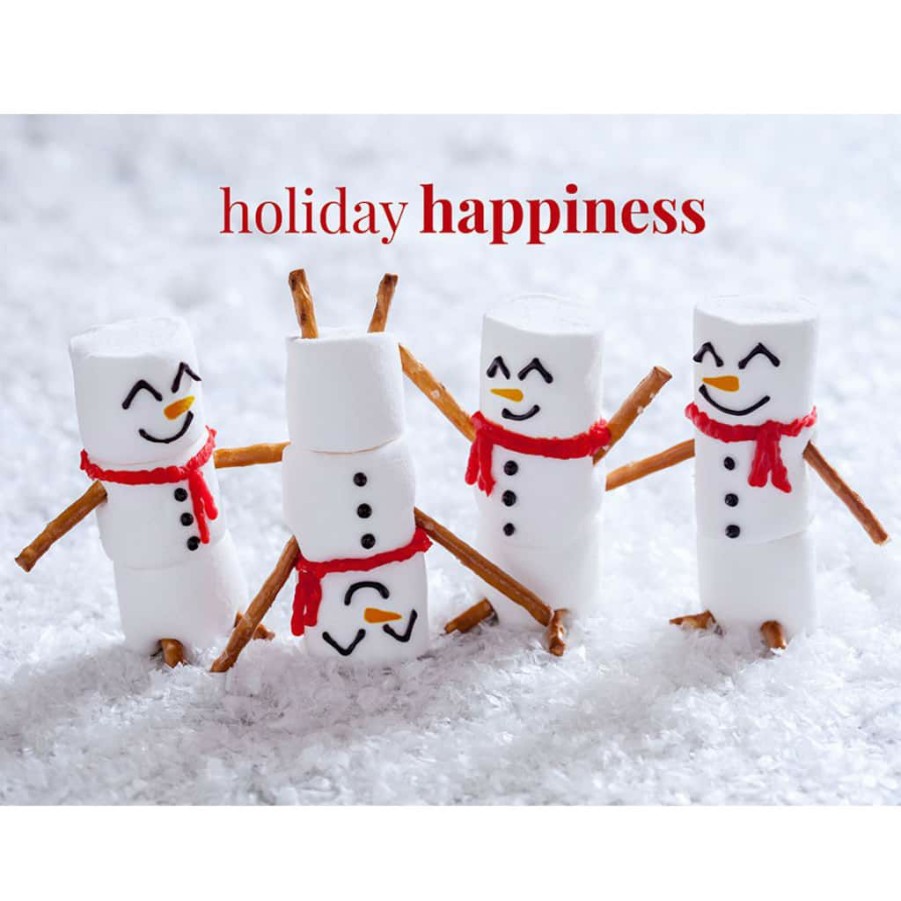 Greeting Cards * | Best Deal Jam Paper 4.625 X 6.25 Happy Snowmen Home For The Holidays Card Set, 25Ct.