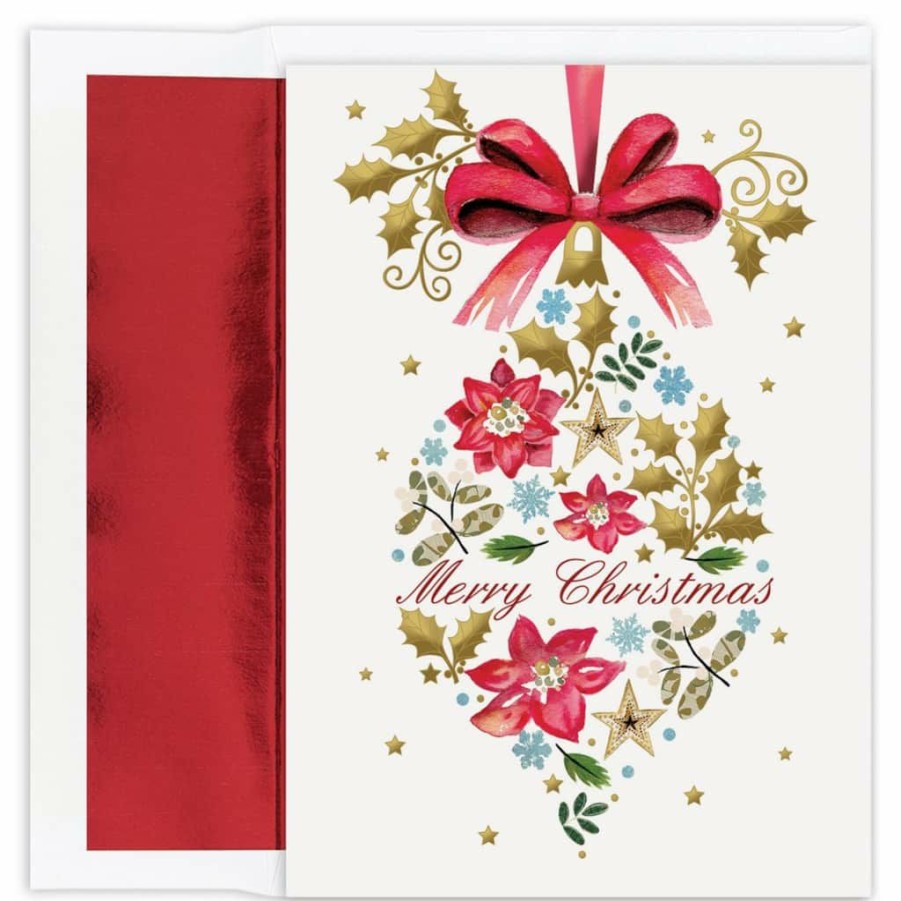 Greeting Cards * | Best Deal Jam Paper Vintage Ornament Christmas Cards & Envelopes Set