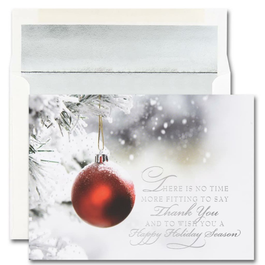 Greeting Cards * | Deals Jam Paper Thank You Ornament Blank Christmas Cards Set, 25Ct.