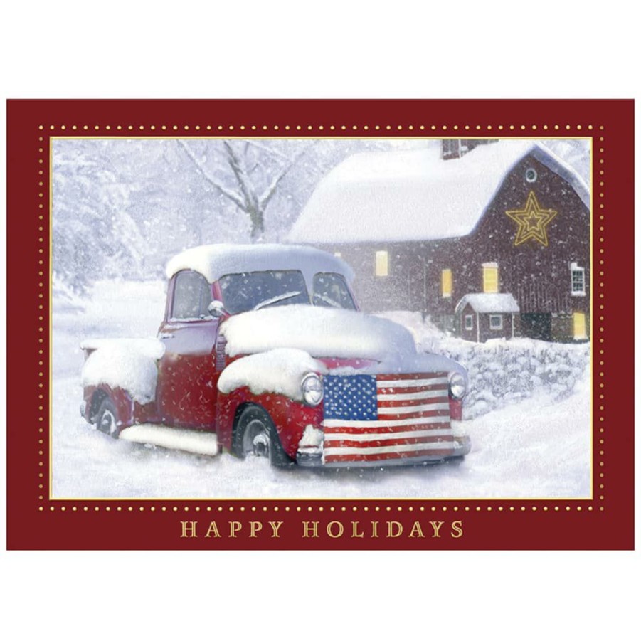 Greeting Cards * | Best Pirce Jam Paper Blank 5 X 7 Holiday Americana Cards & Matching Envelopes Set, 25Ct.