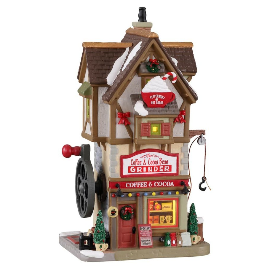 Lemax Christmas Village * | Cheapest Lemax Coffee & Cocoa Bean Grinder